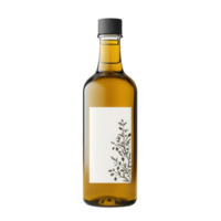 Elegant olive oil bottle with minimalist design isolated on transparent background png