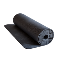 Yoga mat rolled up, textured surface, ideal for fitness and exercise png