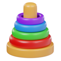 3d ring toy icon isolate rendering illustration png