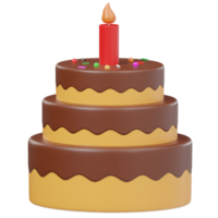 3d cake icon rendering illustration png