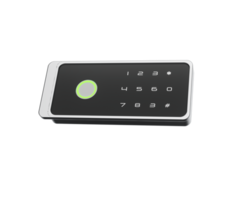 Digital Safe Lock With Touchscreen Numeric Keypad, Green Indicator For Secure Access, 3d Illustration png