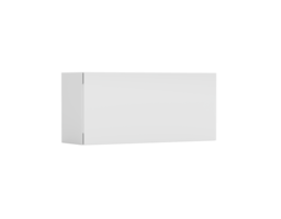 White Rectangular Cardboard Box Mockup For Packaging, Positioned Horizontally, 3d Illustration png