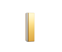 Golden Capital Letter I Gleams With Sleek Modern Design Bold Font With Sharp Edges 3D Illustration png