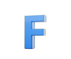 Blue Capital Letter F Gleams With Its Sleek Modern Design Bold Font With Sharp Edges 3D Illustration png