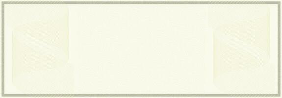 Paper blank with watermark pattern wave line, texture security document, template print frame, sheet layout, identity official style wavy, illustration vector