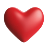 Glossy Red Heart Render for Valentine's Day png