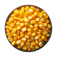 Fresh Yellow Corn Kernels in a Bowl for Healthy Snacking png