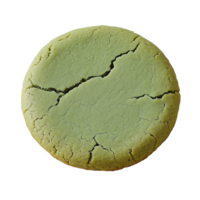 Delicious Green Cookie with Unique Cracked Surface for Enjoyment png