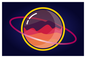 Mystical Peaks Captured in a Floating Sphere png
