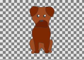 cartoon dog on a checkered background vector