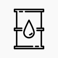 Design Illustration graphic of petrol barrel icon with line style. Suitable for UI, mobile design, web design, etc. vector