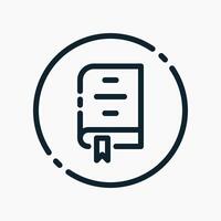 A book icon in a circle vector
