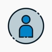 A person icon in a circle vector
