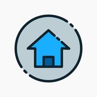A house icon in a circle vector