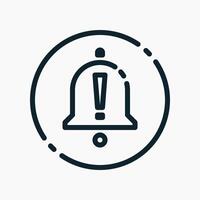 A bell icon on a white background vector
