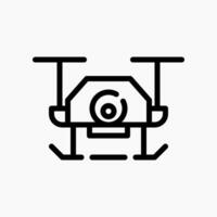 Design Illustration graphic of drone icon with line style. Suitable for UI, mobile design, web design, etc. vector