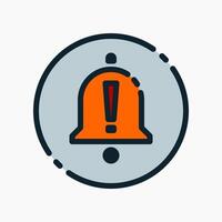 A bell icon with an exclamation mark on it vector