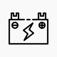 Design Illustration graphic of storage battery icon with line style. Suitable for UI, mobile design, web design, etc. vector