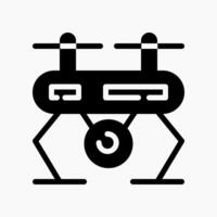 Design Illustration graphic of drone icon with glyph style. Suitable for UI, mobile design, web design, etc. vector
