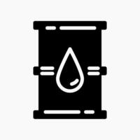 Design Illustration graphic of petrol barrel icon with glyph style. Suitable for UI, mobile design, web design, etc. vector