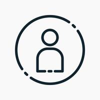 A person in a circle icon vector