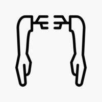 Design Illustration graphic of robotic arm icon with line style. Suitable for UI, mobile design, web design, etc. vector