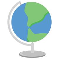 Simple globe illustration suitable for educational presentations, websites, print materials, infographics, and globalthemed designs. Great for geography or communication concepts. vector