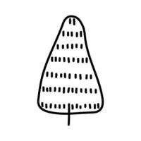 Hand-drawn simple tree illustration perfect for crafting and educational purposes vector