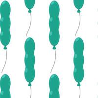 Fun teal balloons create a lively pattern for party decorations and celebrations vector