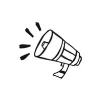 Vintage Sketch of a Megaphone with Noise vector