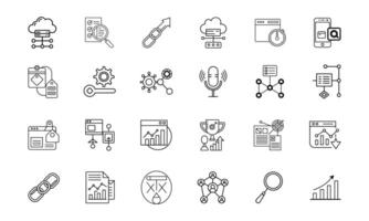 Technical SEO Audit Icon with Gear, Checklist, and Website Elements vector