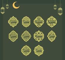 Ramadan kareem charms vector