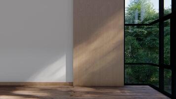 the interior room shadow wall space background mock up architecture sunlight. empty home modern window light floor design apartment video