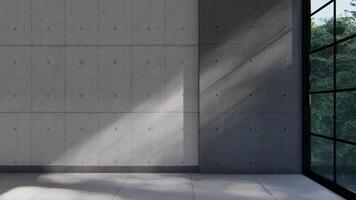 room shadow wall space background mock up architecture sunlight. empty home modern window light floor design apartment video