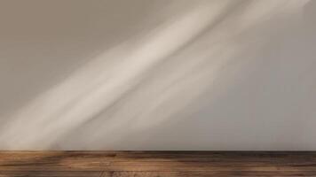 3d empty interior room shadow wall space background mock up architecture sunlight. empty home modern window light floor design apartment white video