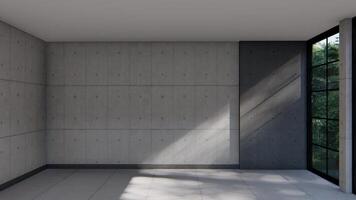 empty interior room shadow wall space background mock up architecture sunlight. empty home modern window light floor design apartment video
