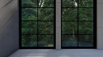 render empty interior room shadow wall space background mock up architecture sunlight. empty home modern window light floor design apartment video