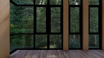 3d render interior room shadow wall space background mock up architecture sunlight. empty home modern window light floor design apartment video