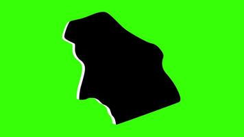 green screen 3d icon map of Bulloch County in georgia video