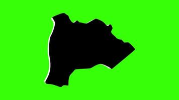 green screen 3d icon map of Burke County in georgia video