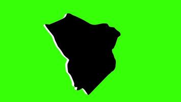 green screen 3d icon map of Greene County in georgia video