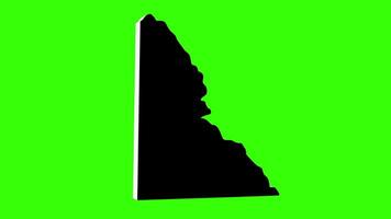 green screen icon 3d map of Shoshone County in idaho video