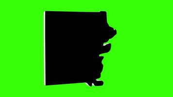 green screen 3d icon map of White County in Illinois video