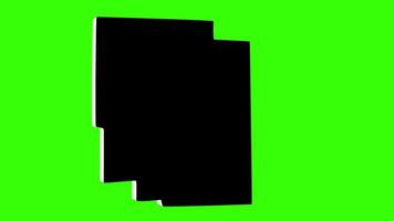 green screen 3d icon map of Logan County in Illinois video
