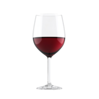 Glass tall goblet with red wine inside. No background. Isolated png