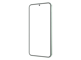 Mint Smartphone Mockup Template Without Background Isolated Isometric png