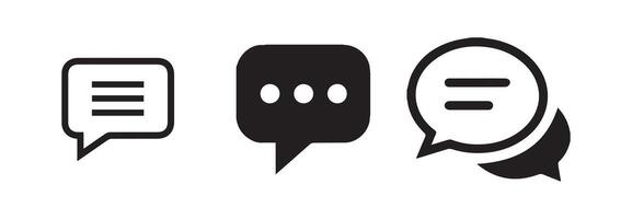 message comments chat icon set. vector