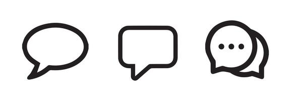 Chat icon.Line chat icons for flat design. Talk baloon icons. Chat speech bubble. Illustration EPS 10 vector