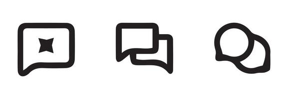Chat icons isolated element. Set of talk bubble vector