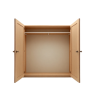 A Empty walk in wardrobe isolated on transparent background png